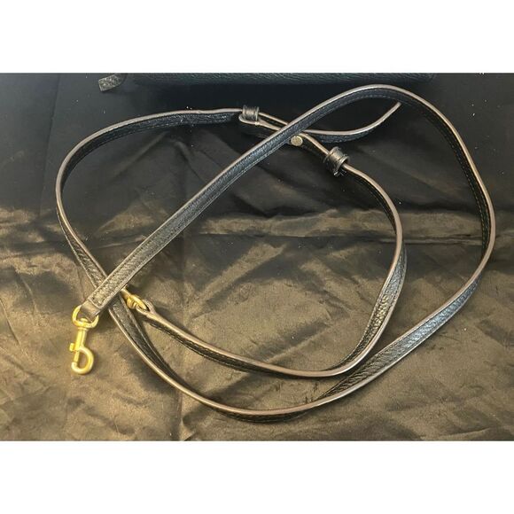 Tory Burch McCraw Black Leather Crossbody Bag Wallet Clutch Purse - Picture 4 of 13